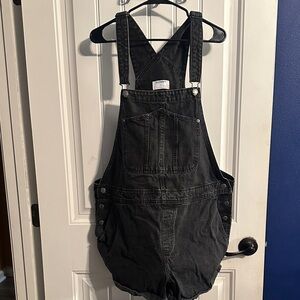 Old Navy Charcoal Denim Overalls